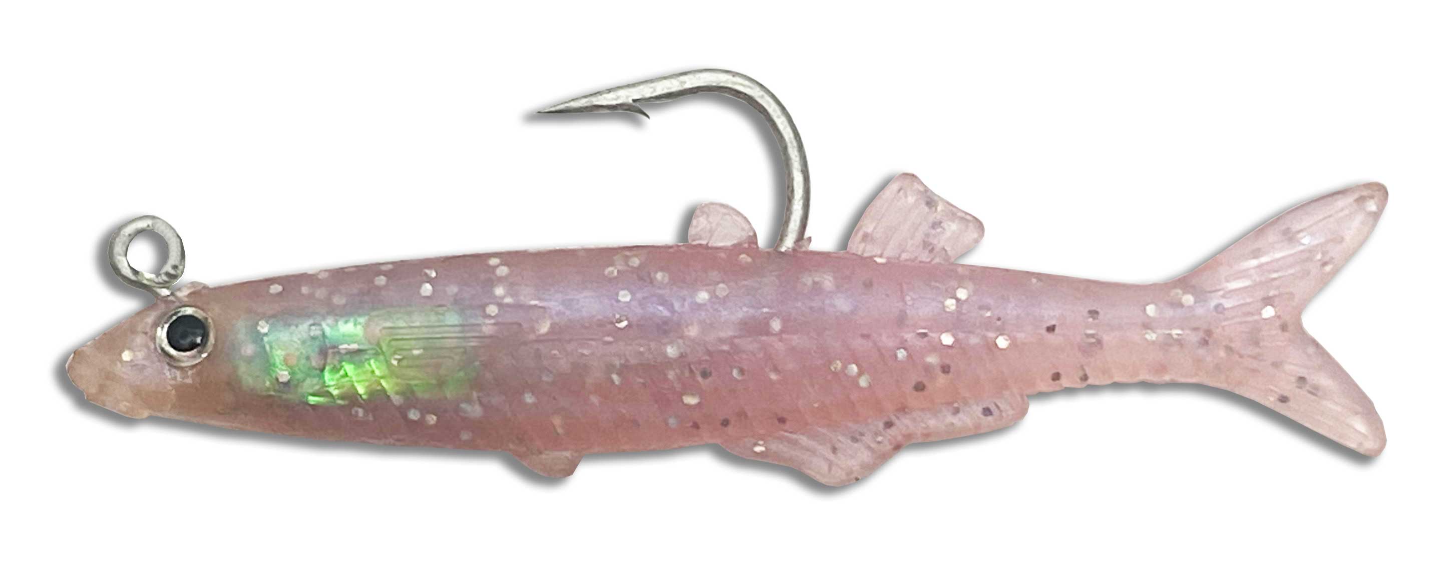 Almost Alive 2.75" Soft Rigged Glass Minnow 6 Pack Purple