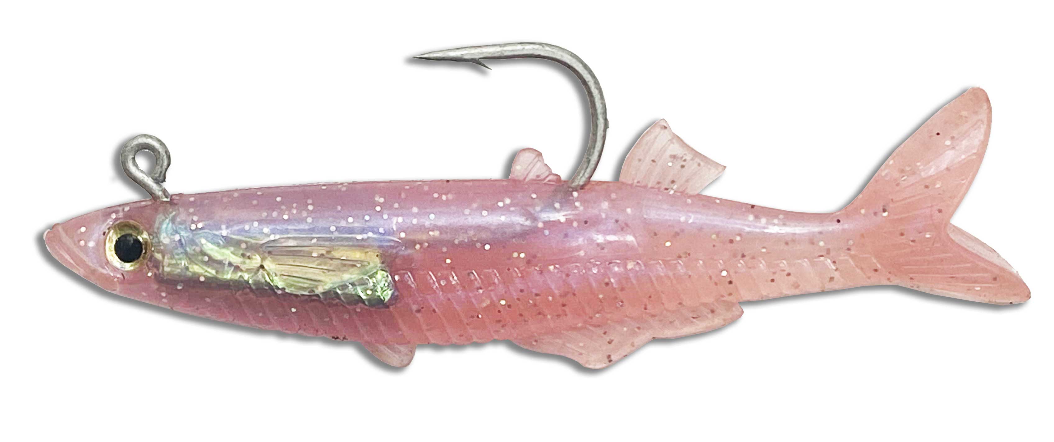 Almost Alive 3.25" Soft Rigged Glass Minnow 5 Pack Purple