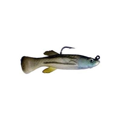 Artificial Mud Minnow Rigged 2-3/4" Horizontal Stripe 6 Pack - A
