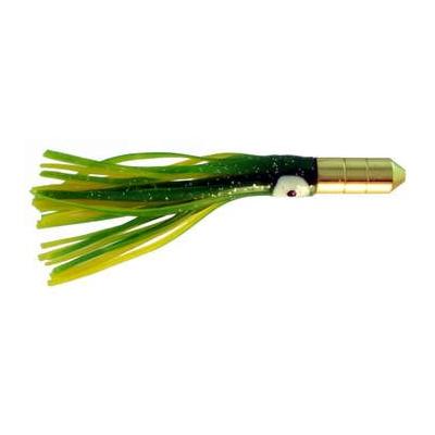 Gold Bullet Trolling Lure, 4.5 Inch With Green And - Click Image to Close
