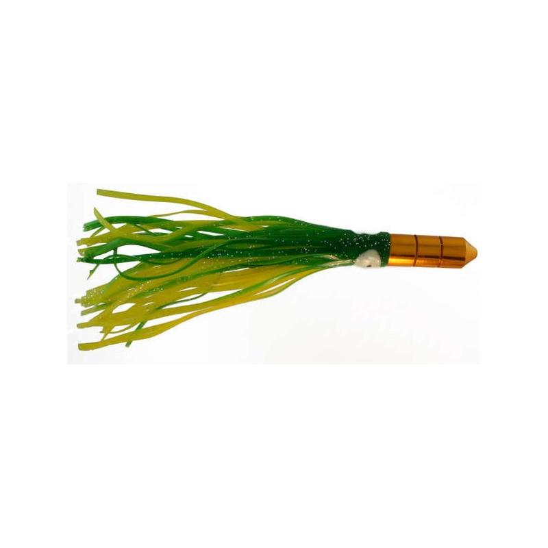 Bronze Bullet Trolling Lure, 8 Inch With Green And - Click Image to Close