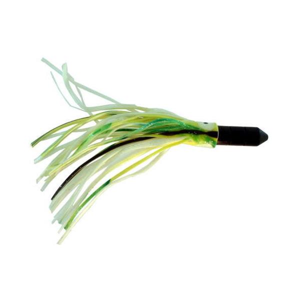 Black Bullet Trolling Lure, 7 Inch With Green, Yel