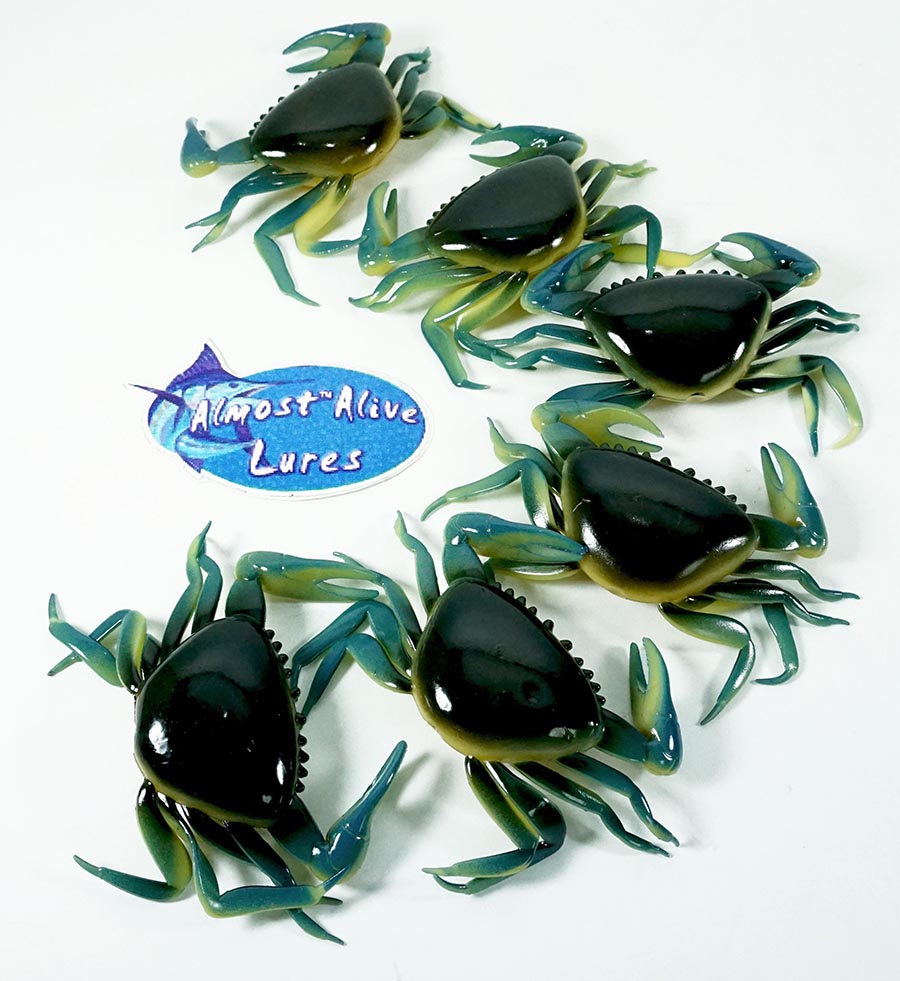 4" Crab - Blue and Green 5 pack - Click Image to Close