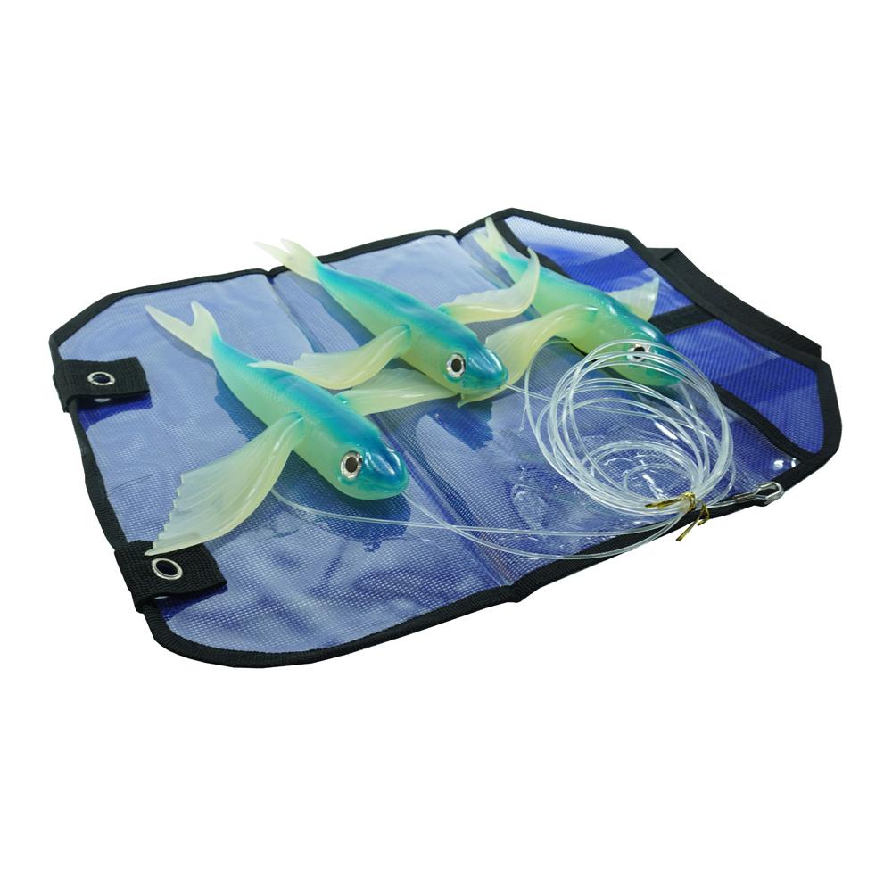 Almost Alive Lures 10"; Flying Fish Daisy Chain Bright Blue - Click Image to Close