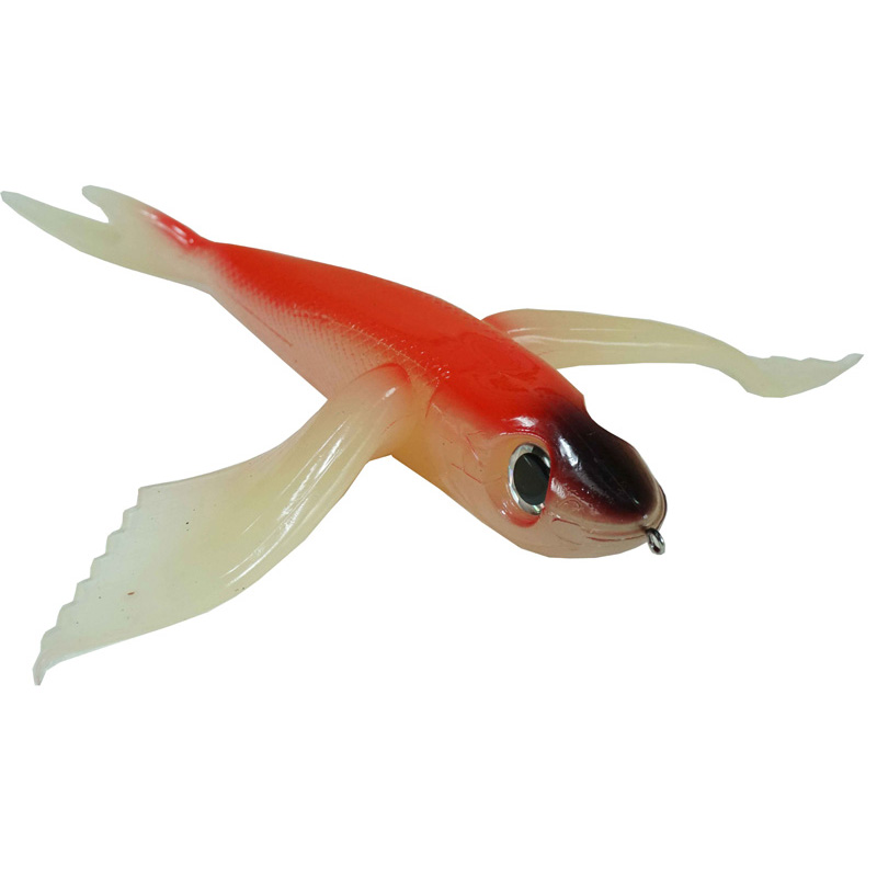 Flying Fish Red/Clear/Black Nose 10" - Almost Alive Lures - Click Image to Close