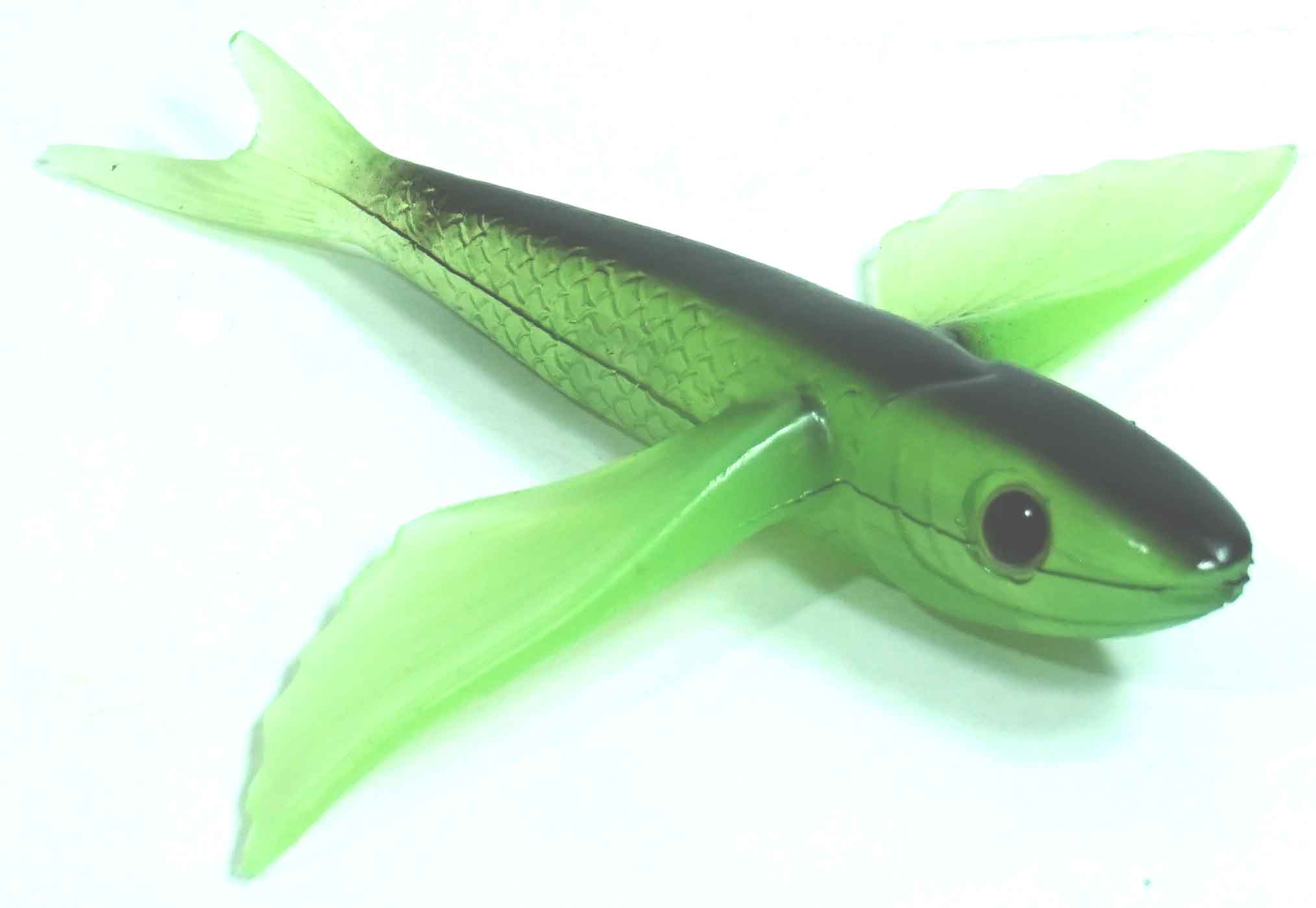 Flying Fish Black/Green 4" - Almost Alive Lures - Click Image to Close