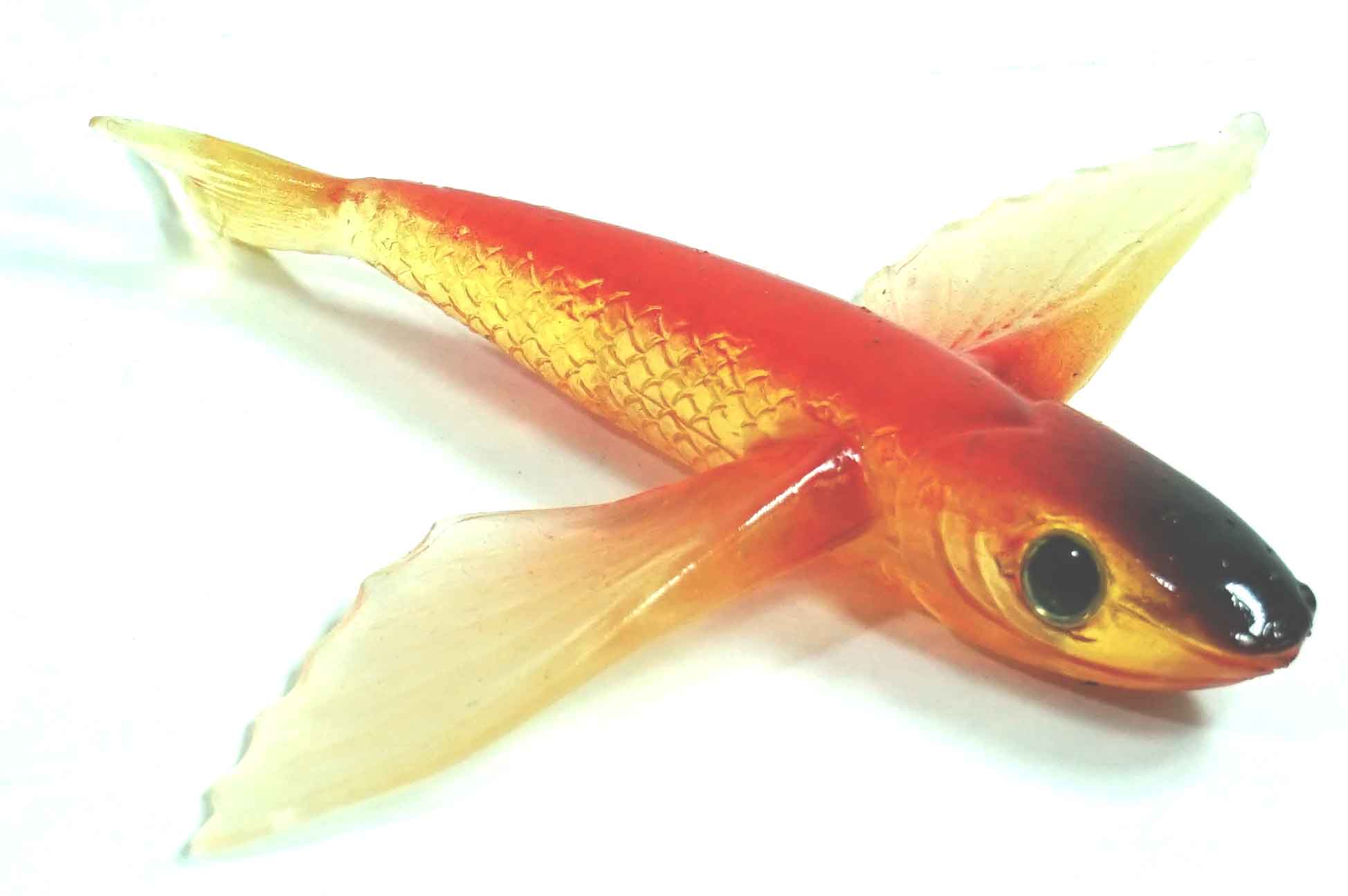 Flying Fish Red/Clear/Black Nose 4" - Almost Alive Lures - Click Image to Close