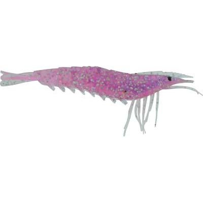 Artificial Shrimp 4-1/4" Purple Flake 4 Pack - Almost Alive Lure