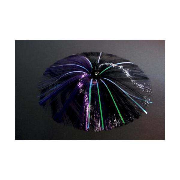 270g Black Bullet Head With Purple/black Hair With Mylar Flash