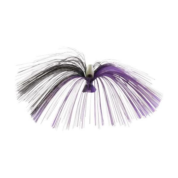 Witch Lure, Glow Bullet Head, 60g, With 7 Inch Purple, Black Hai - Click Image to Close