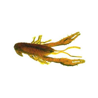 Almost Alive 4 Pack 4.5" Soft Crawfish Rattle Bass Bait Amber
