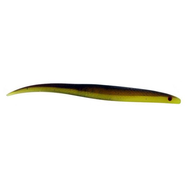 Almost Alive Lures 12" Soft Bait Slug Eel Worm Brown Yellow
