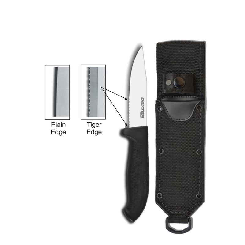 Carry Knife with Sheath, 4" Blade, SOFGRIP Handle, Plain E