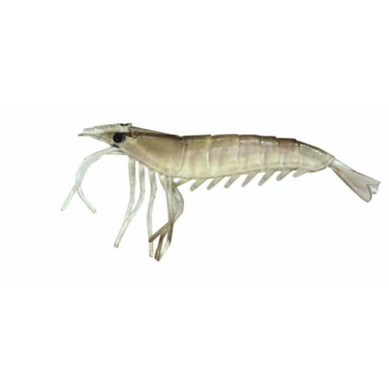 Artificial Shrimp 3-1/4" Black/Clear 6 Pack - Click Image to Close