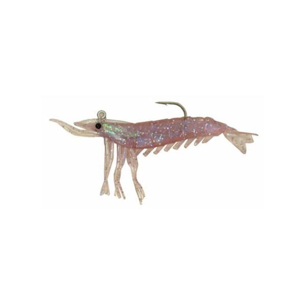 Artificial Shrimp Rigged 3-1/4" Purple Flake 3 Pack - Click Image to Close