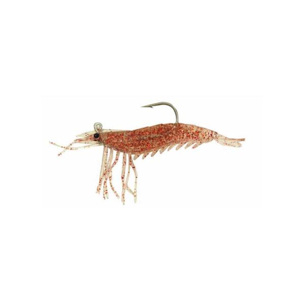 Artificial Shrimp Hook Only 3-1/4" Red Flake 6 Pack - Click Image to Close