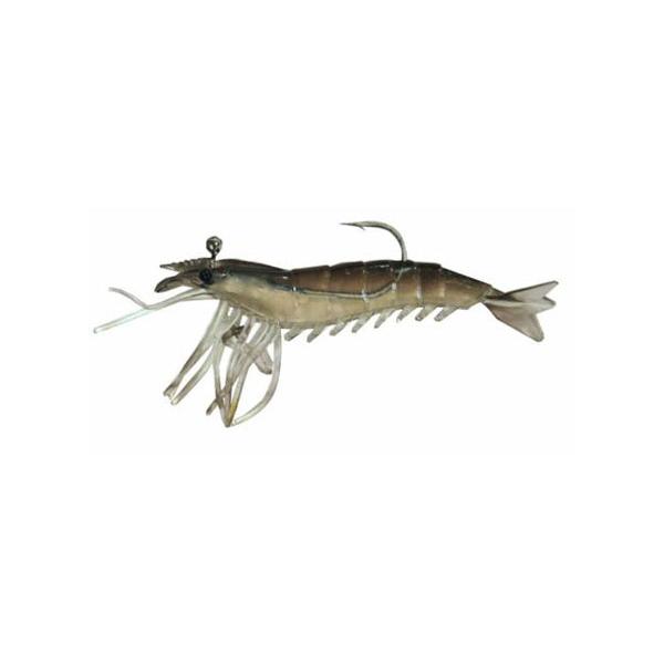 Artificial Shrimp Hook Only 3-1/4" Black/Clear 3 Pack - Click Image to Close