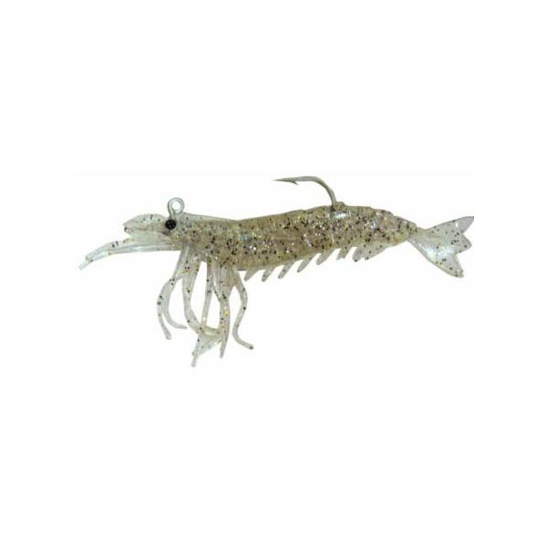 Artificial Shrimp Hook Only 3-1/4" Clear/Glitter 3 Pack - Click Image to Close