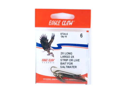 Eagle Claw 072A-6 Classic Hooks 10Pk Sz6 Brnz