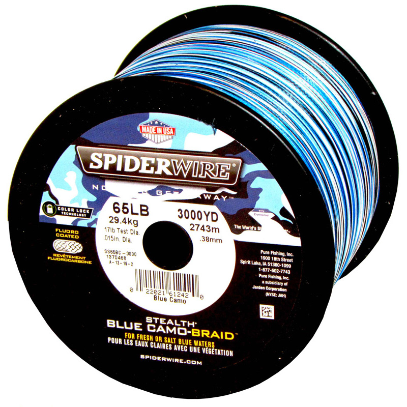 Spiderwire Stealth Blue Camo 65Lb 3000yds SS65BC-3000 Berkley - Click Image to Close