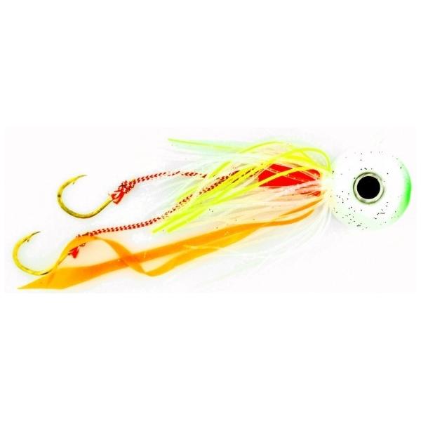 Vertical Jig with Assist Hook Green/White 2.8 ounce - Almost Ali