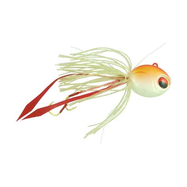 Vertical Jig with Assist Hook Orange/White 2 ounce - Almost Aliv