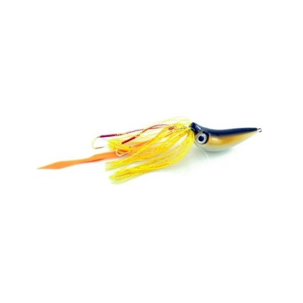 Vertical Jig with Assist Hook Black/Yellow/White 1.4 ounce - Alm