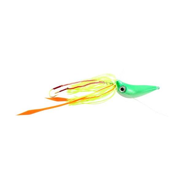 Vertical Jig with Assist Hook Green/White 1.4 ounce - Almost Ali