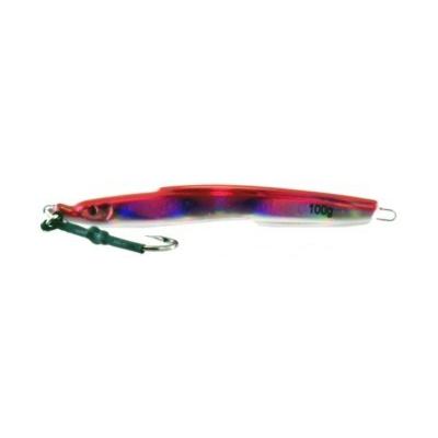 Vertical Jig Chara Red/Flash 3.5 ounce - Almost Alive Lures - Click Image to Close