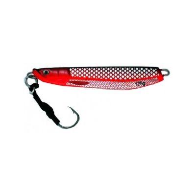 Vertical Jig Sarin Black/Red/Flash 4.4 ounce - Almost Alive Lure - Click Image to Close