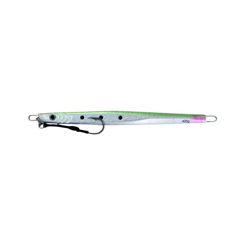 Vertical Jig Cheleb II Green/Purple/Silver Flash 14 ounce - Almo - Click Image to Close
