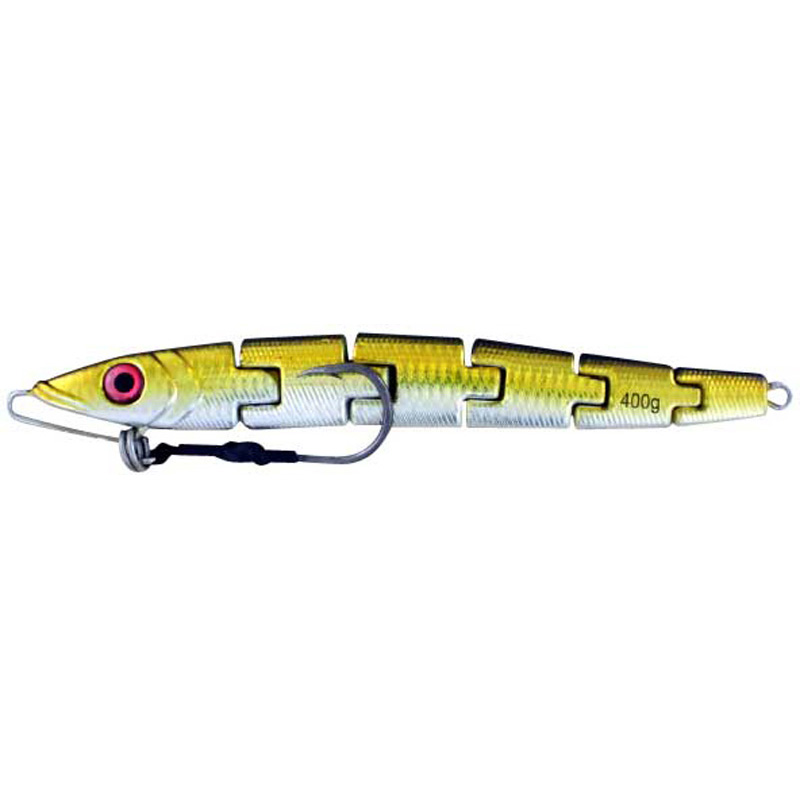 Vertical Jig Sadr Gold/Silver 14 ounce - Almost Alive Lures - Click Image to Close