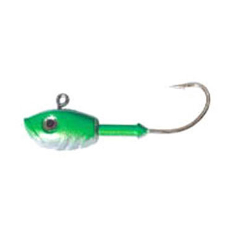 Jig Head Enif Green/Silver 10.5 ounce - Almost Alive Lures