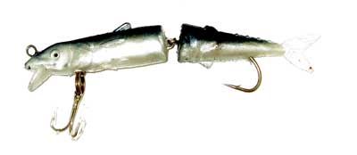 4" Mackerel Swim Bait Split Body Paddle Tail Jointed Lure - Click Image to Close