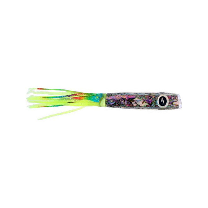 Soopah Lure Abalone Shell With Yellow Skirt, 7 Inch