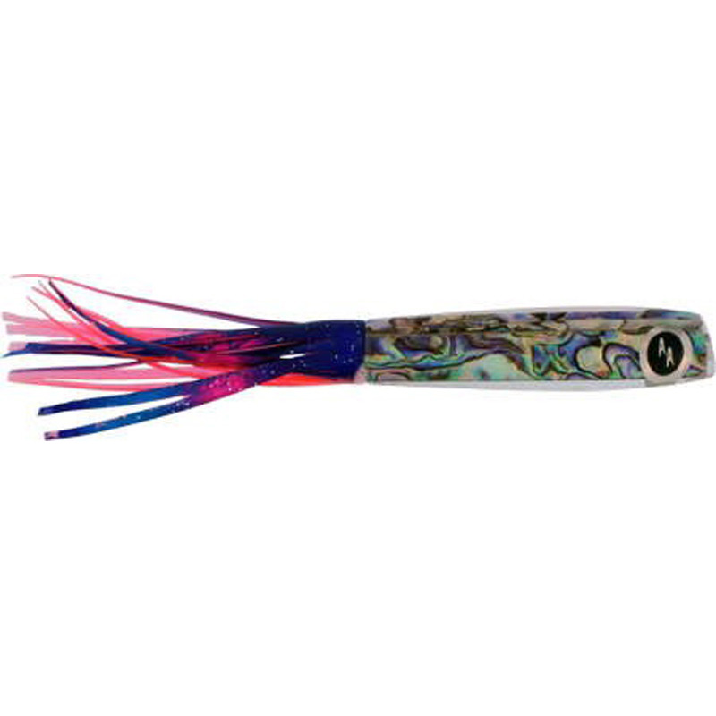 Soopah Lure Abalone Shell With Blue, Orange Skirt, 7 Inch