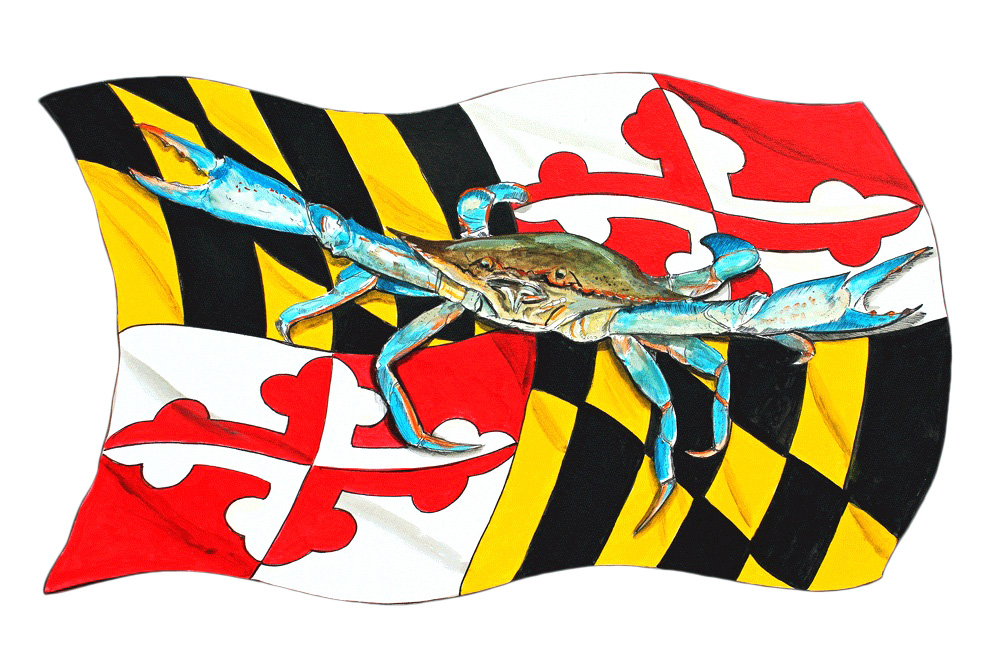 Maryland and Blue Crab Decal/Sticker