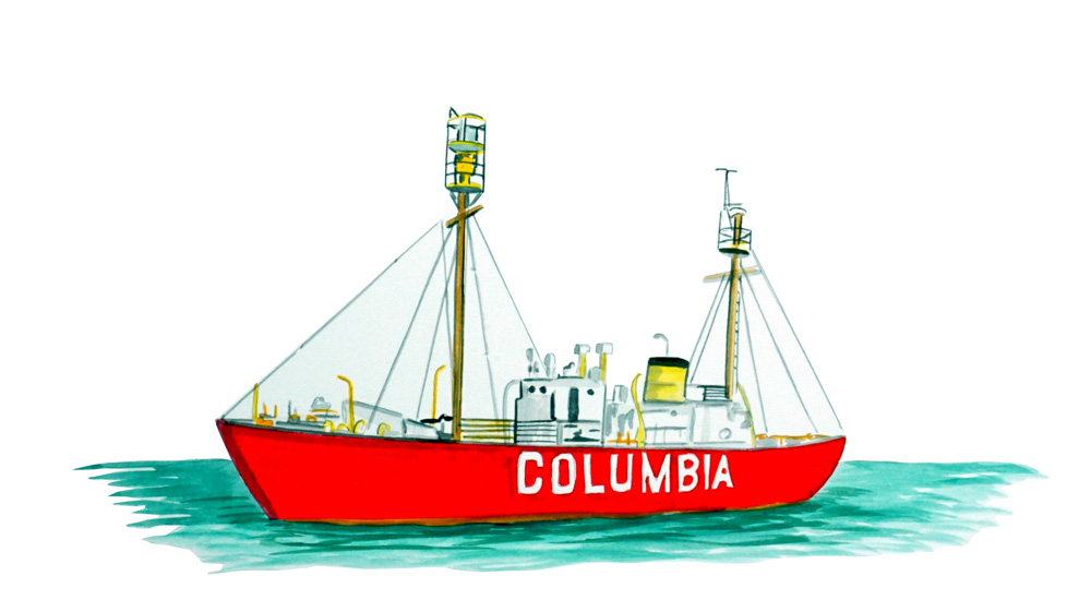 Columbia Lightship Decal/Sticker