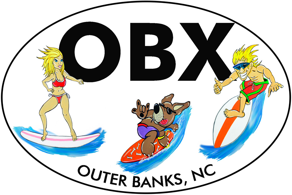 OBX - Outer Banks Surf Buddies Decal/Sticker