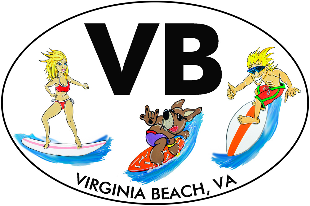 VB - Virginia Beach Surf Buddies Decal/Sticker