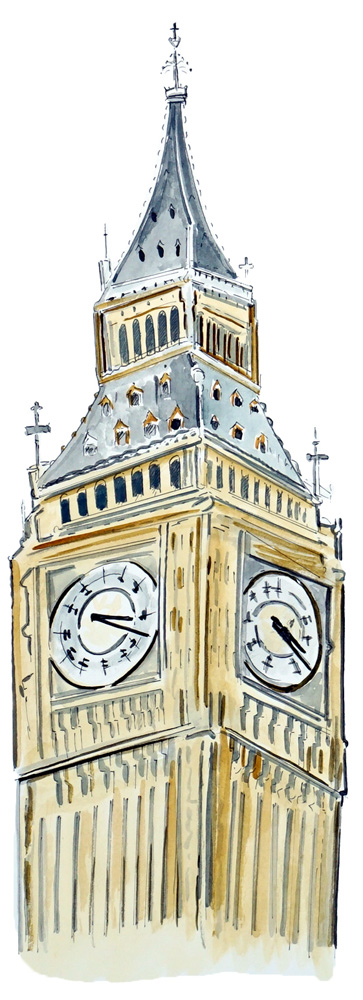 Big Ben Clock Decal/Sticker