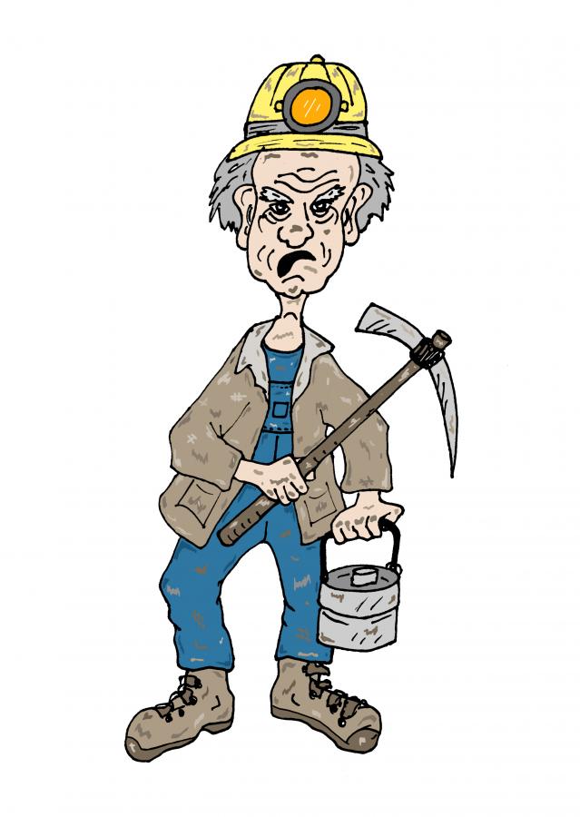 Old Man Coal Miner Decal/Sticker