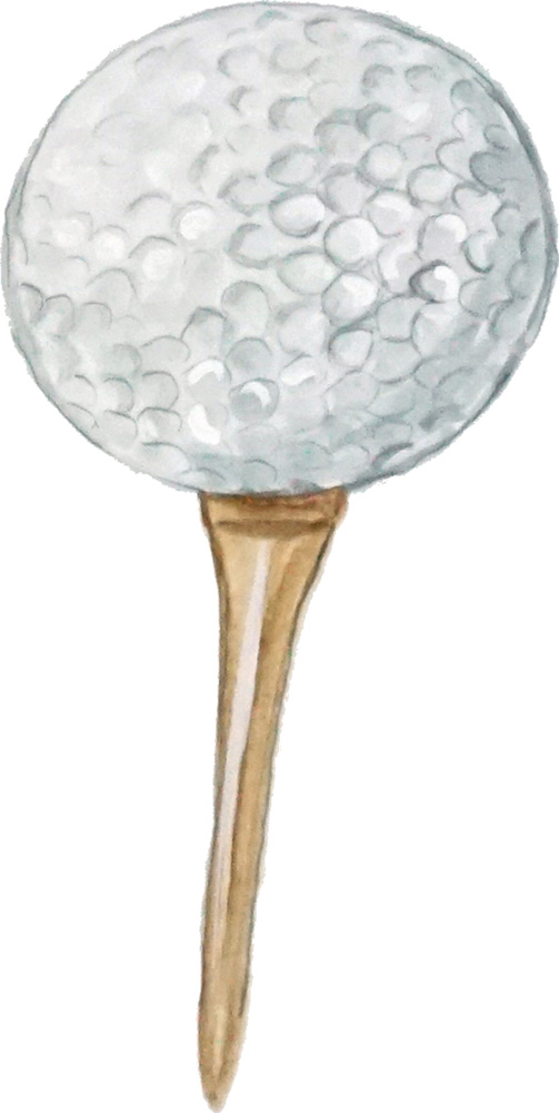 Golf Ball and Tee Decal/Sticker