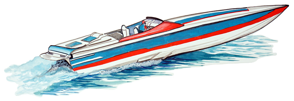 Speed Boat Decal/Sticker