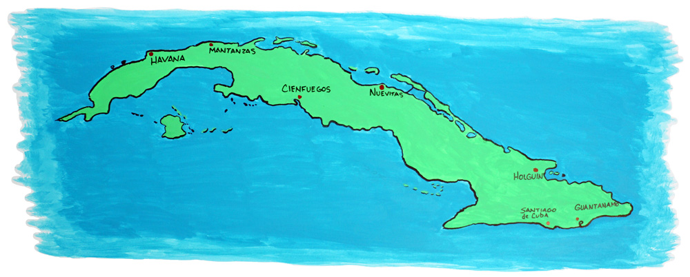 Cuba Map Decal/Sticker