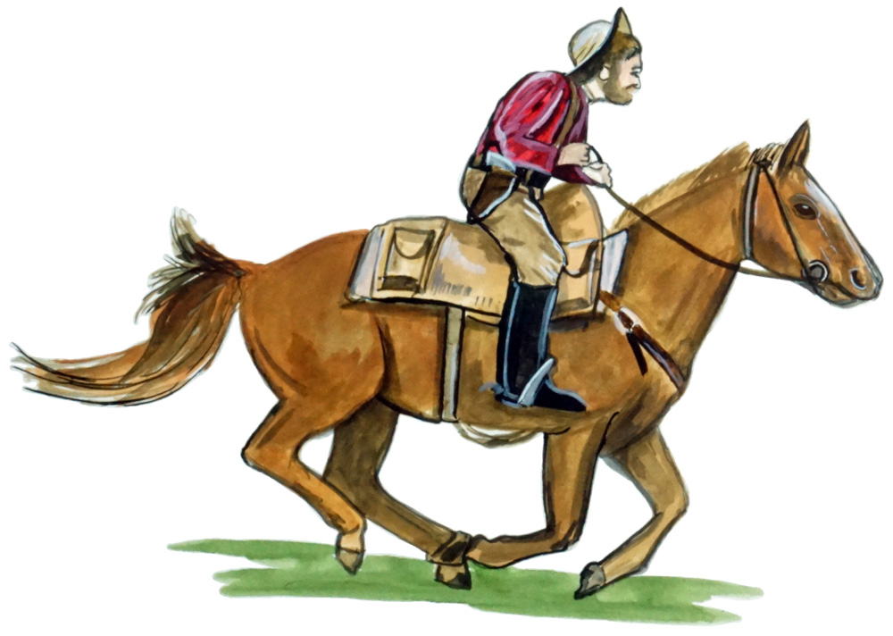 Pony Express Rider Decal/Sticker