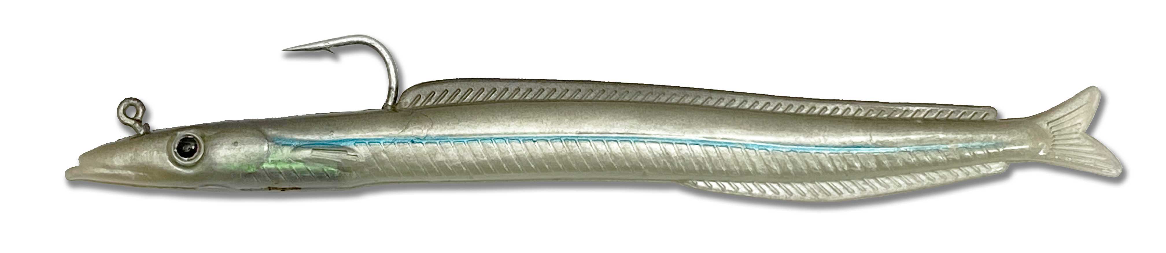5" 3 Pack Soft Sand Eel Lure Natural Stripe Rigged