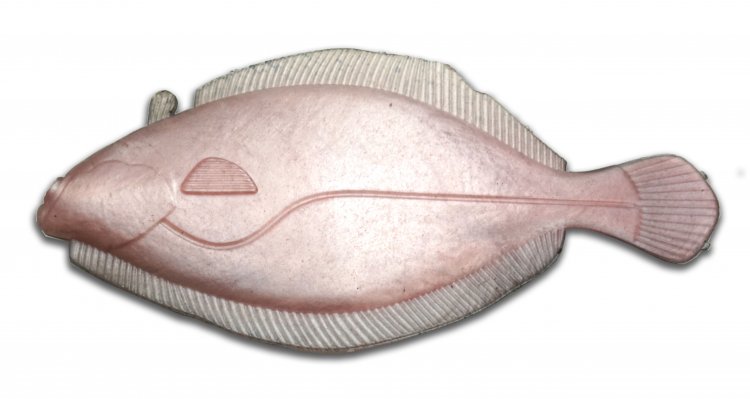 Artificial Flounder 3-3/4" Dark Brown/Pink Belly - Almost Alive - Click Image to Close
