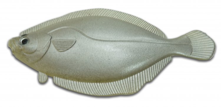 Artificial Flounder 3-3/4" Light Gray - Almost Alive Lures - Click Image to Close