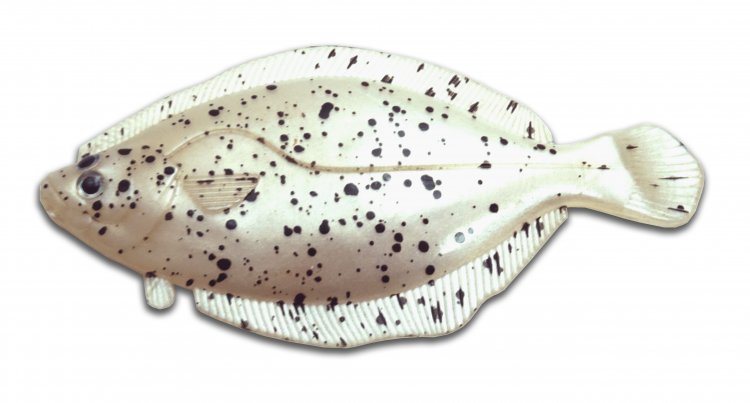 Artificial Flounder 3-3/4" White Spotted - Almost Alive Lures - Click Image to Close